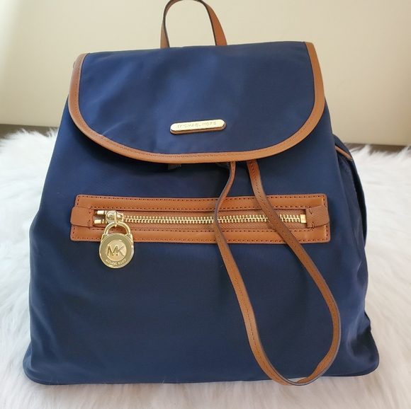 Michael Kors Handbags - ***Michael Kors Navy Blue Drawstring Backpack